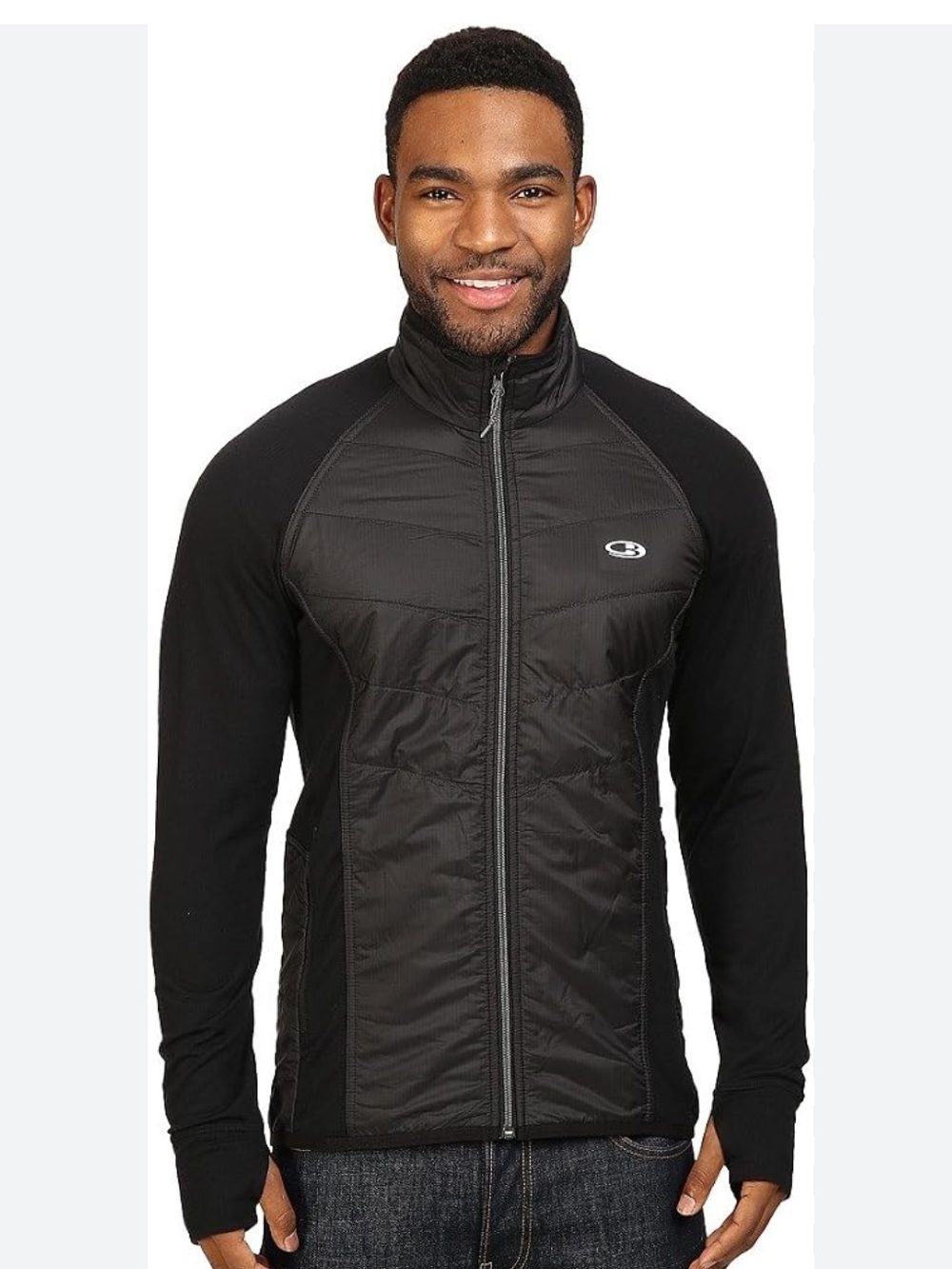Icebreaker Ellipse Men's Jacket Merino Wool Black Men’s Size Large
